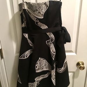 Strapless Black & White Dress